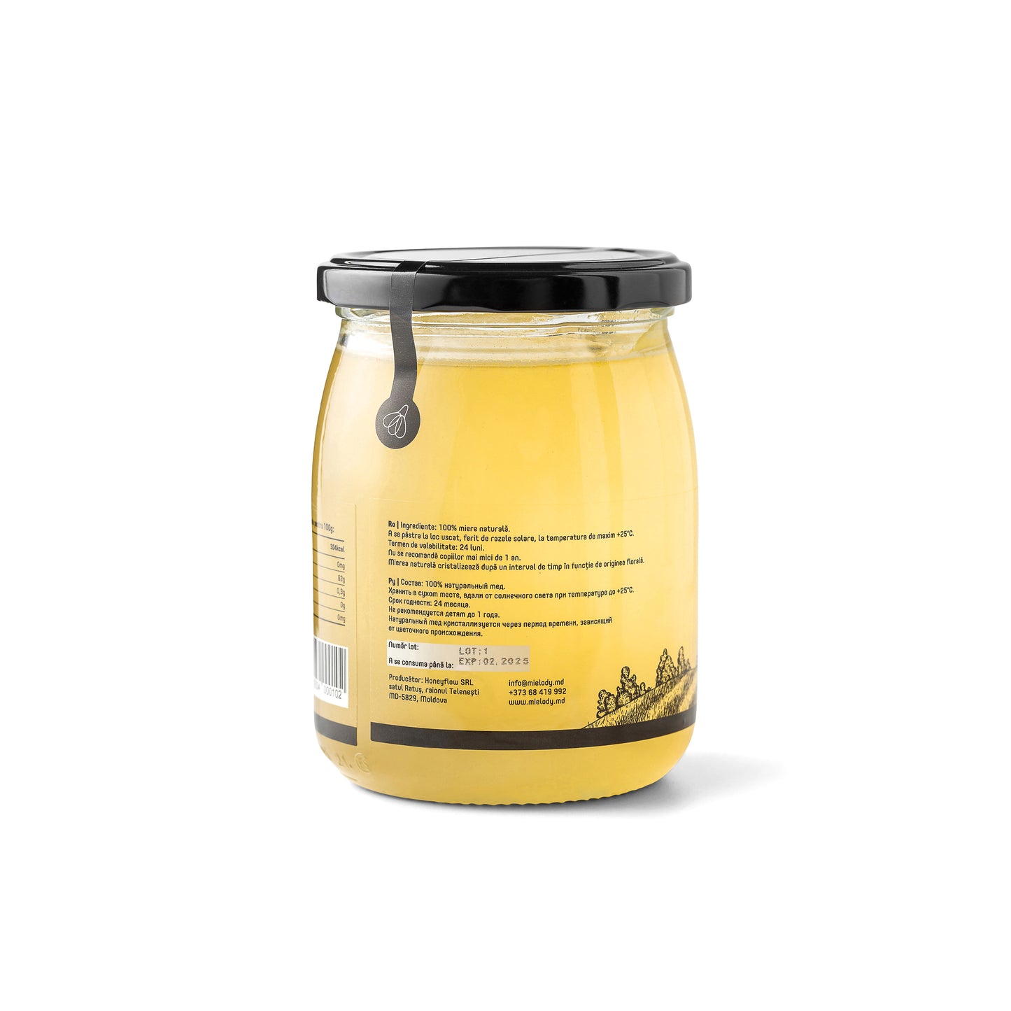 Borcan Miere Salcam Mielody 700 g spate